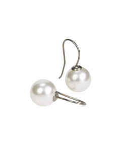 Blomdahl Uhani perla viseča bela 12mm