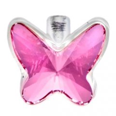 Blomdahl Uhan za popek, metuljček svetlo roza 12mm