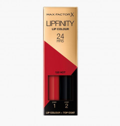 MaxFactor Izjemno dolgo-obstojno rdečilo za ustnice 120-Hot Ardente, z balzamom