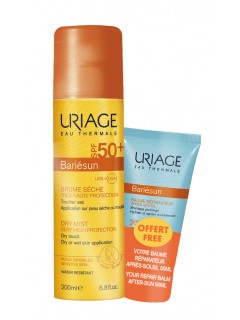 Uriage Bariesun Dry Mist, pršilo SPF50 + DARILO - Bariesun balzam za pomiritev kože po sončenju